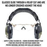 SIGHTLINES Gel ear pads with a relief cut for glasses
